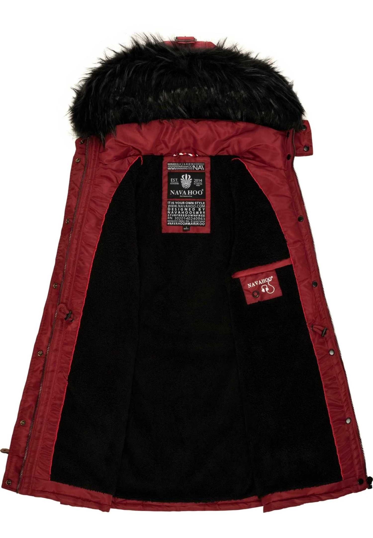 Navahoo Schätzchen - Winterjas - Plum Red 5 Navahoo Schätzchen - Winterjas - Plum Red - Afbeelding 3