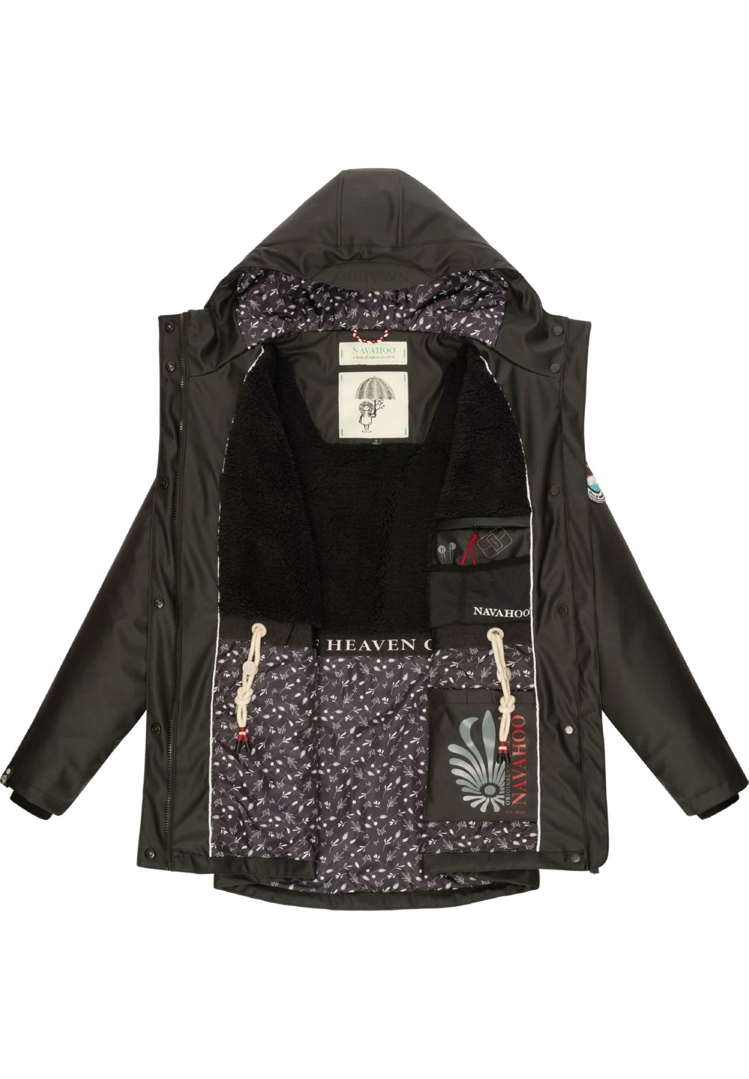 Navahoo Ocean Heart - Parka - Black 6 Navahoo Ocean Heart - Parka - Black - Afbeelding 4