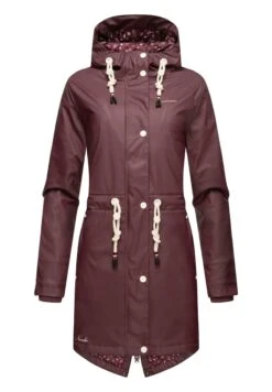 Navahoo Flower Of Ocean - Parka - Dark Red Melange