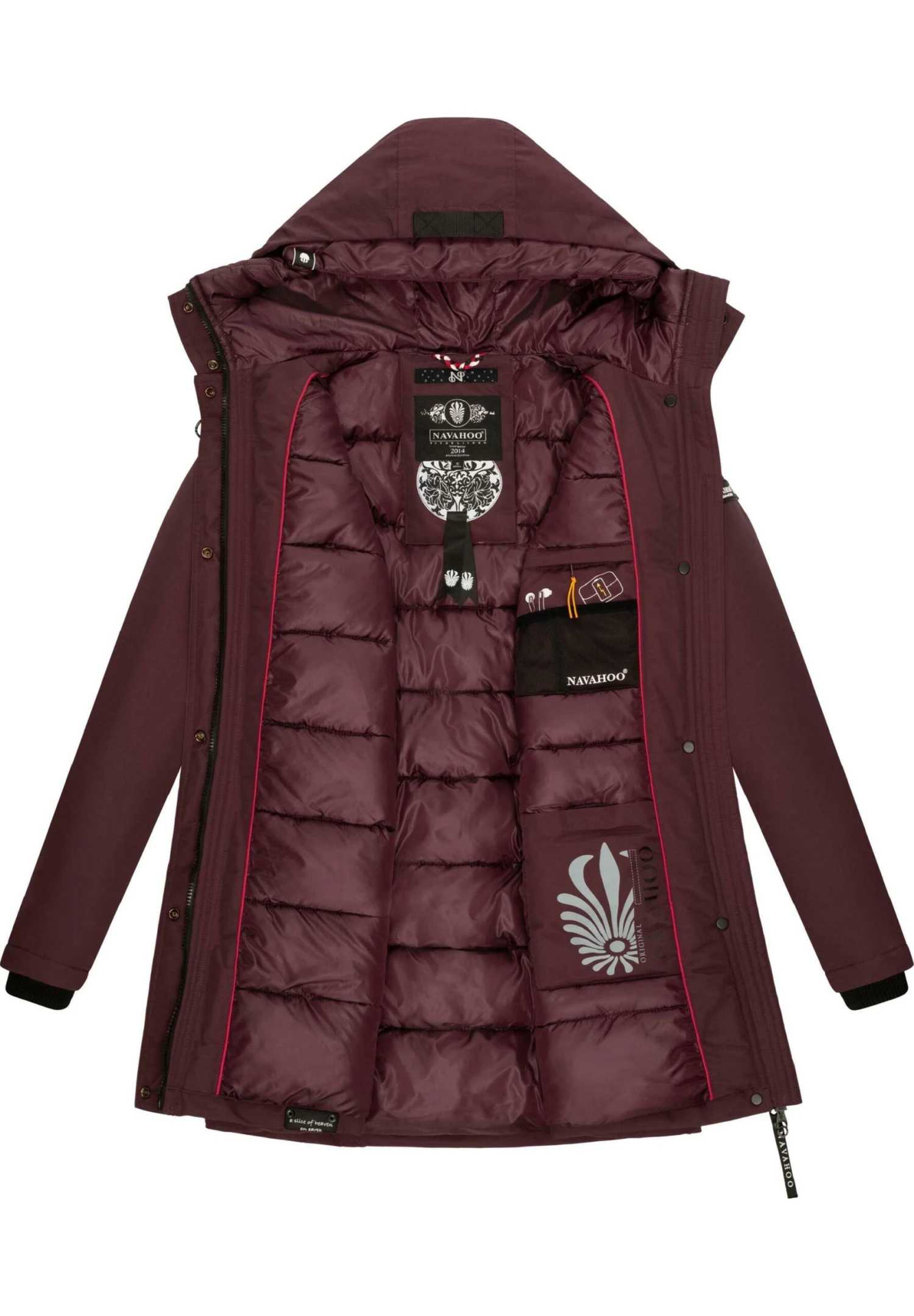 Navahoo Blizzardstorm - Parka - Dark Red Melange 8 Navahoo Blizzardstorm - Parka - Dark Red Melange - Afbeelding 6