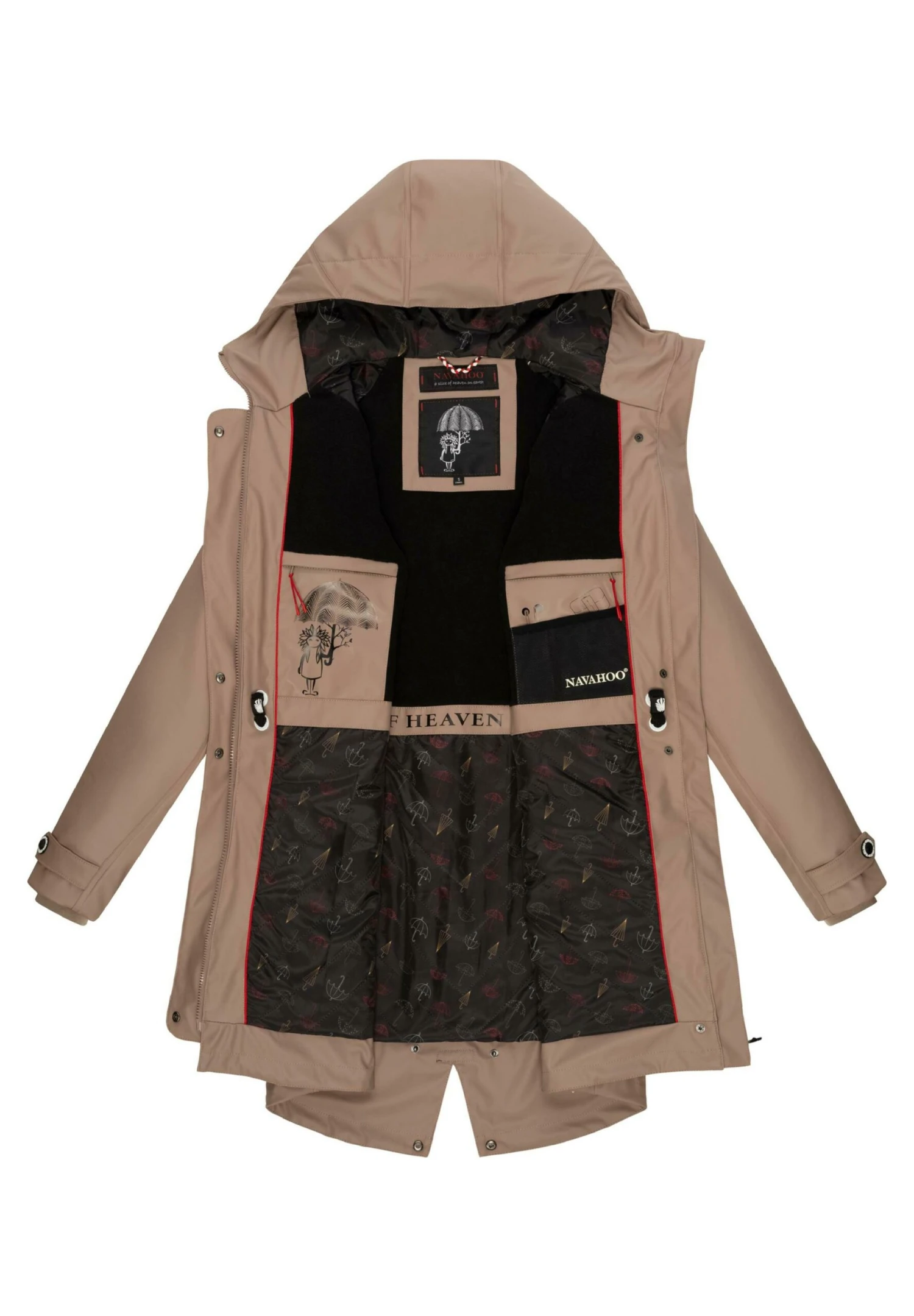 Navahoo Rainy Flower - Parka - Taupe 10 Navahoo Rainy Flower - Parka - Taupe - Afbeelding 8