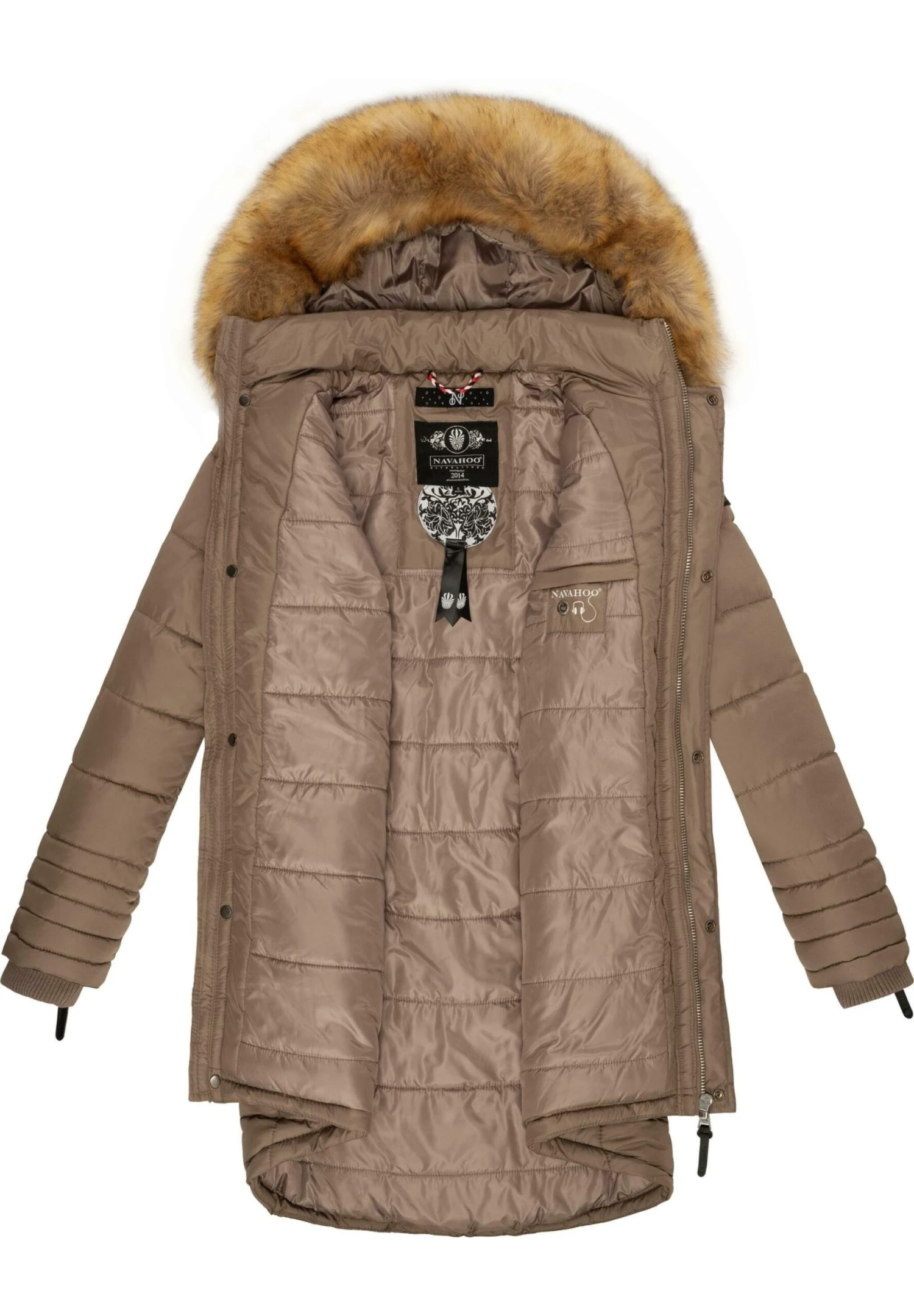 Navahoo Papaya - Winterjas - Taupe 5 Navahoo Papaya - Winterjas - Taupe - Afbeelding 3