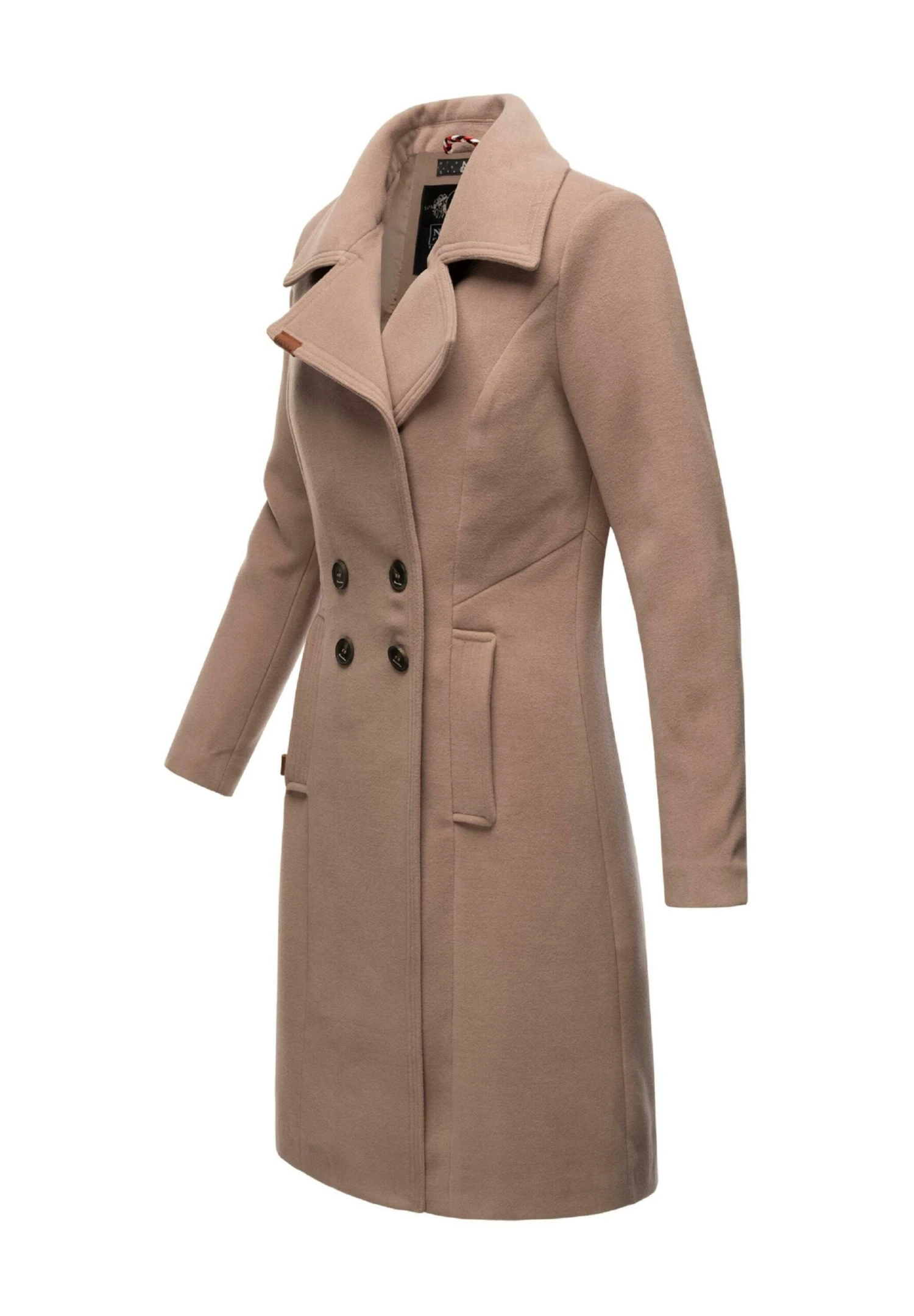 Navahoo Wooly - Halflange Jas - Taupe 7 Navahoo Wooly - Halflange Jas - Taupe - Afbeelding 5