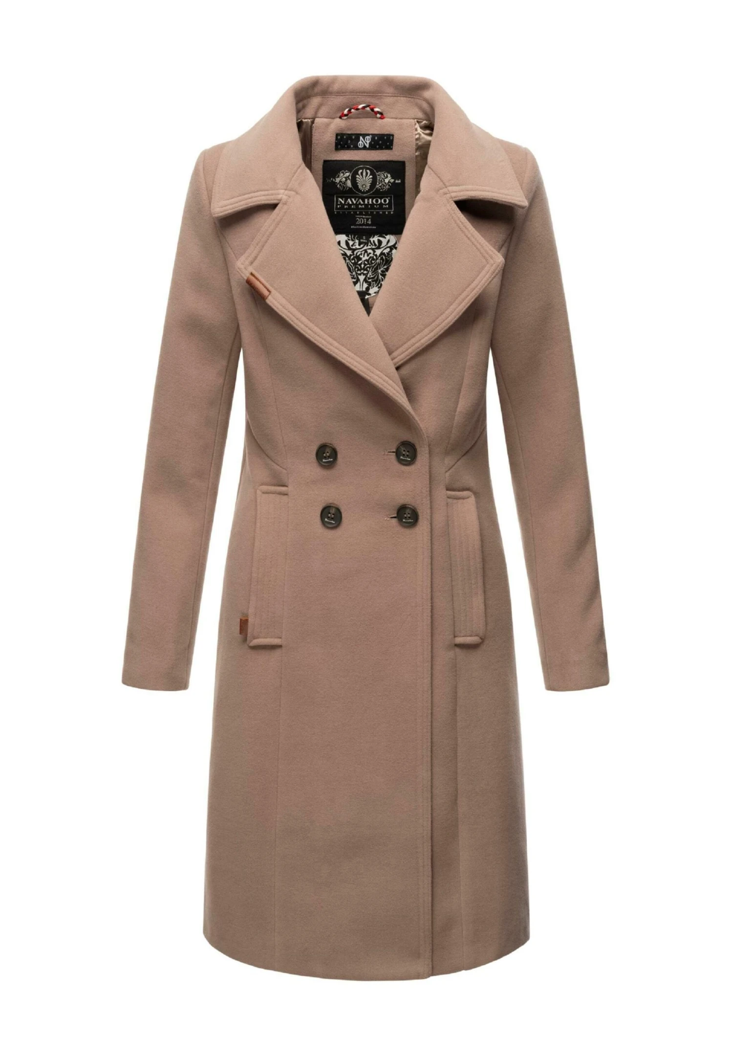 Navahoo Wooly - Halflange Jas - Taupe 3 Navahoo Wooly - Halflange Jas - Taupe