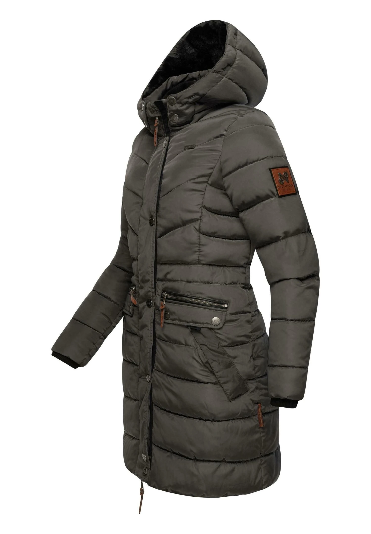 Navahoo Paula - Winterjas - Anthracite With Black Fur 7 Navahoo Paula - Winterjas - Anthracite With Black Fur - Afbeelding 5