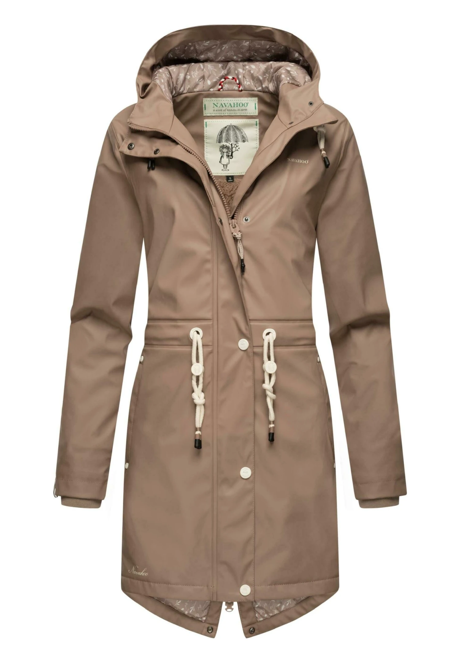 Navahoo Flower Of Ocean - Parka - Taupe 7 Navahoo Flower Of Ocean - Parka - Taupe - Afbeelding 5
