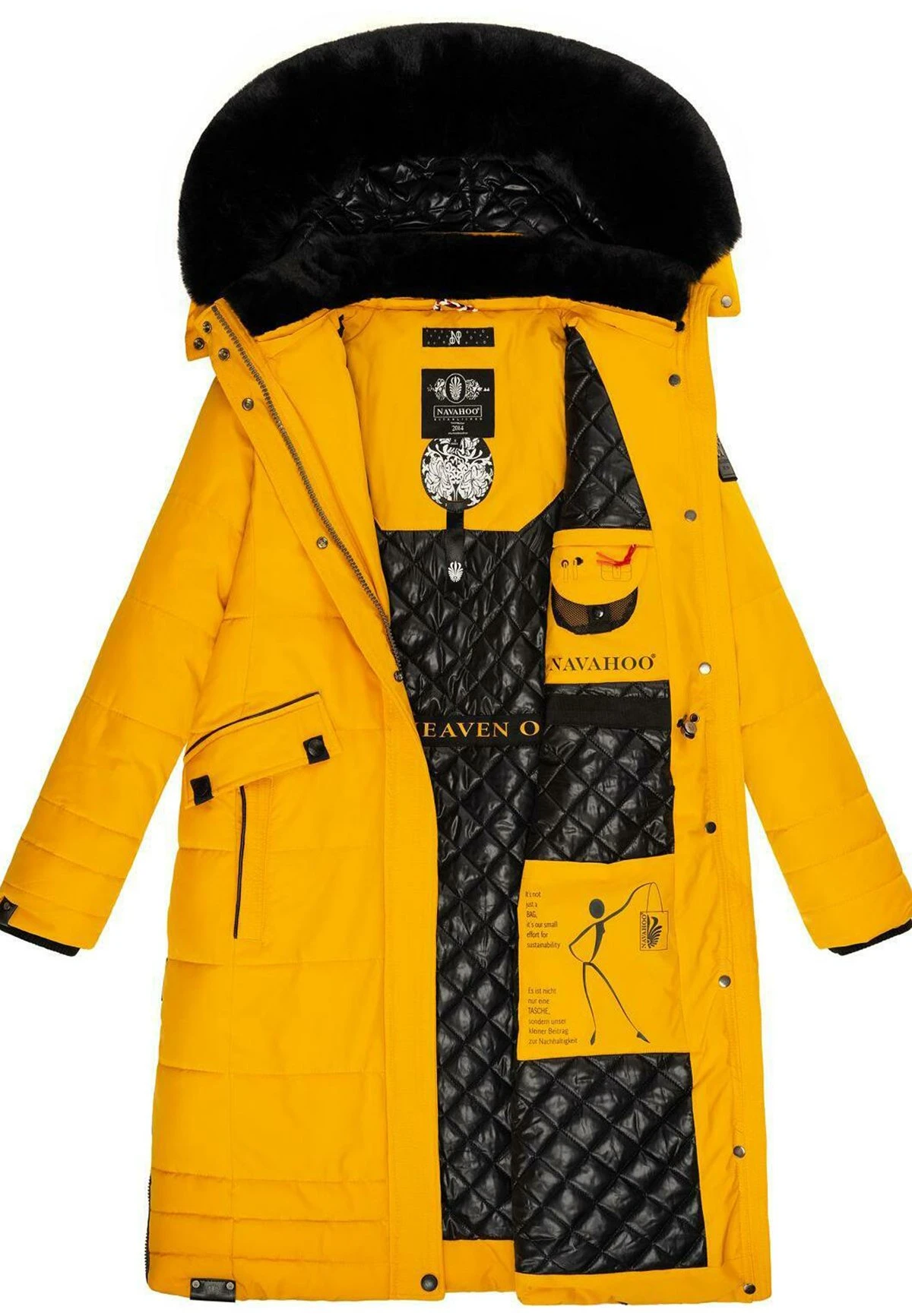 Navahoo Fahmiyaa - Winterjas - Dark Yellow 5 Navahoo Fahmiyaa - Winterjas - Dark Yellow - Afbeelding 3